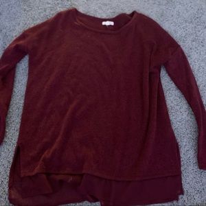 Maroon top
